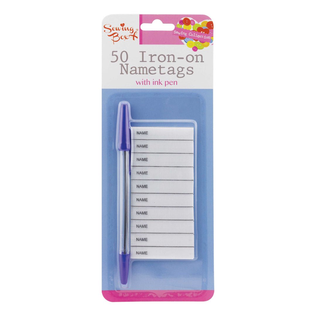 Iron On Nametags & Ink Pen- 50 Pack - Pound A Metre