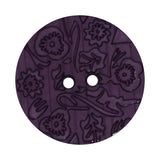 Italian Embossed Floral Buttons- 30mm (Pack of 3) (12 Colours Available) - Pound A Metre