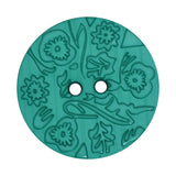 Italian Embossed Floral Buttons- 30mm (Pack of 3) (12 Colours Available) - Pound A Metre