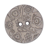 Italian Embossed Floral Buttons- 30mm (Pack of 3) (12 Colours Available) - Pound A Metre