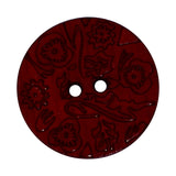 Italian Embossed Floral Buttons- 30mm (Pack of 3) (12 Colours Available) - Pound A Metre