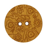 Italian Embossed Floral Buttons- 30mm (Pack of 3) (12 Colours Available) - Pound A Metre