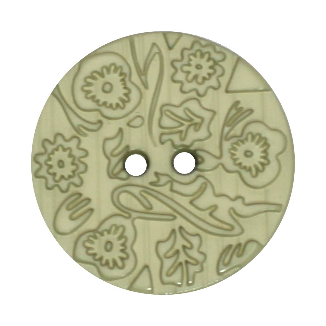 Italian Embossed Floral Buttons- 30mm (Pack of 3) (12 Colours Available) - Pound A Metre