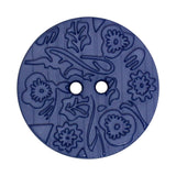 Italian Embossed Floral Buttons- 30mm (Pack of 3) (12 Colours Available) - Pound A Metre