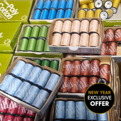 LIMITED OFFER Mixed Sewing Threads Bundle- 50pc or 100pc - Pound A Metre