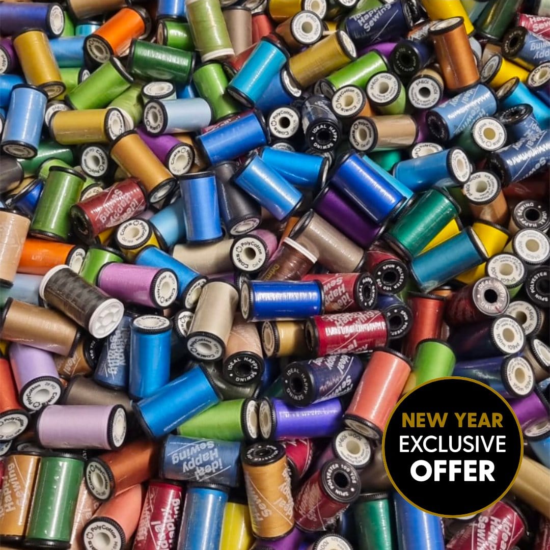 Stitching Thread Bundle LIMITED OFFER Mixed Sewing Threads Bundle- 50pc or 100pc – Pound A Metre