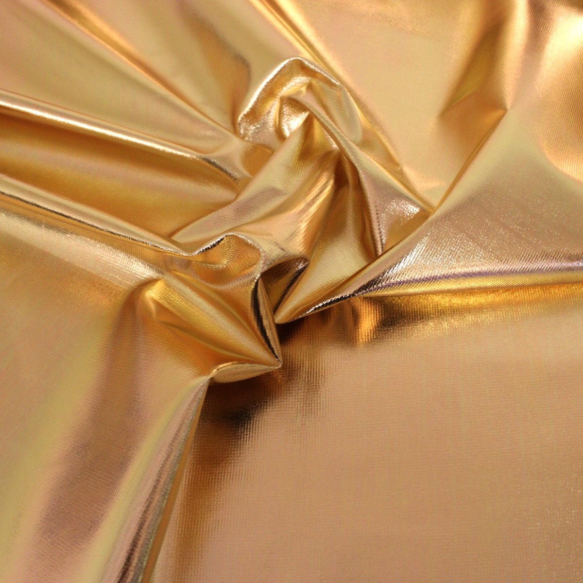 Luxury Aurora Foil Tricot Lame 45" Wide Gold - Pound A Metre