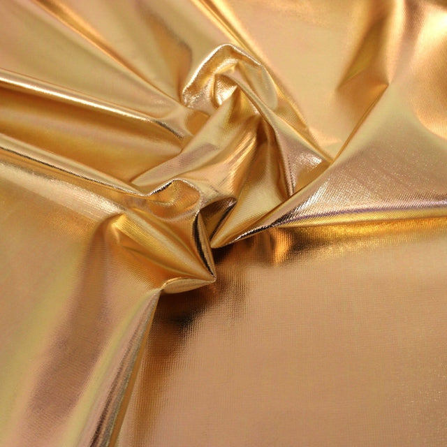 Pound A Metre 1 Metres Luxury Aurora Foil Tricot Lame 45" Wide Gold