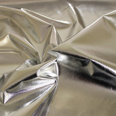 Luxury Aurora Foil Tricot Lame 45" Wide Silver - Pound A Metre