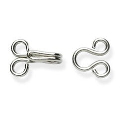 Milward Hooks & Eyes: Brass: Silver: No.3: 14 Pieces - Pound A Metre