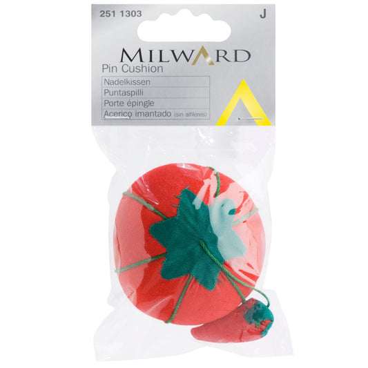 Milward Tomato Pin Cushion With Pin Sharpener - Pound A Metre