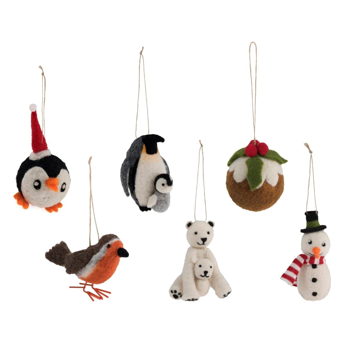 Pound A Metre Per Pack Needle Felting Kit: Christmas: Penguins