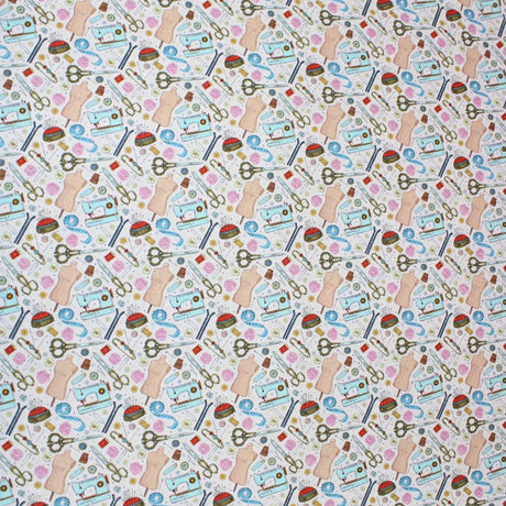 Per Metre Digitally Printed 100% Cotton- 45" Wide (Sewing Frenzy) - Pound A Metre