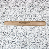 Pound A Metre Per Metre Per Metre Digitally Printed 100% Cotton- 45" Wide (Sewing Monochrome)