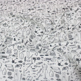 Pound A Metre Per Metre Per Metre Digitally Printed 100% Cotton- 45" Wide (Sewing Monochrome)