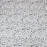 Pound A Metre Per Metre Per Metre Digitally Printed 100% Cotton- 45" Wide (Sewing Monochrome)