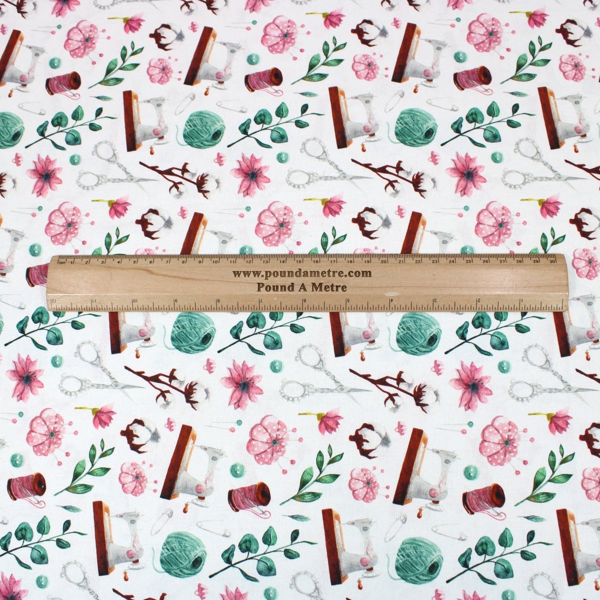 Per Metre Digitally Printed 100% Cotton- 45" Wide (Spring Sewing) - Pound A Metre