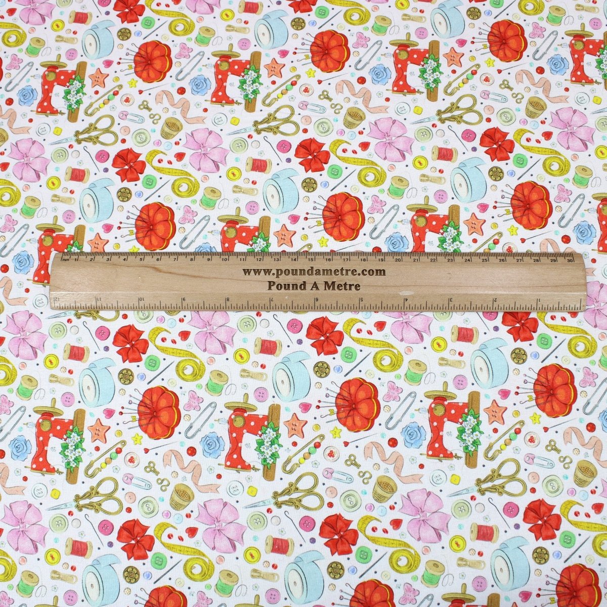 Per Metre Digitally Printed 100% Cotton- 45" Wide (Whimsical Sewing) - Pound A Metre