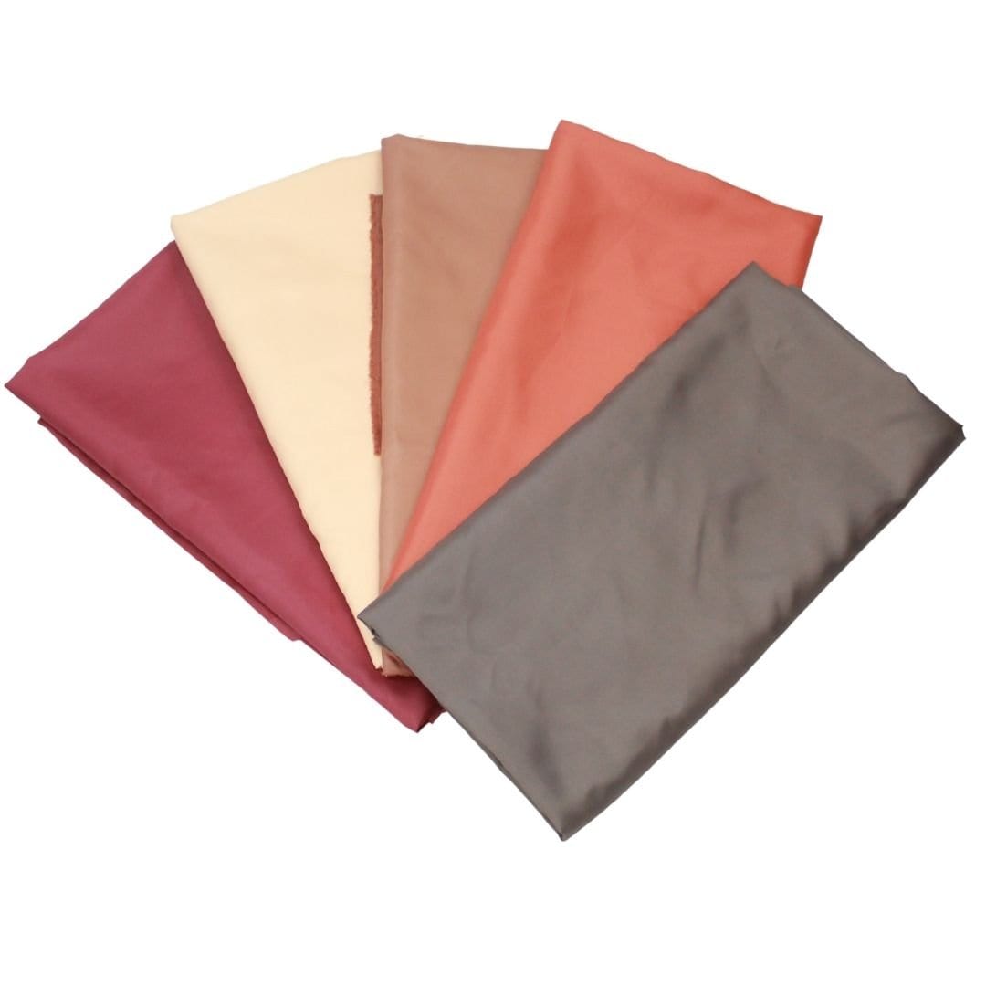 Pound A Metre Plain Taffeta Bundle - 15 Metres, 5 Assorted Colours
