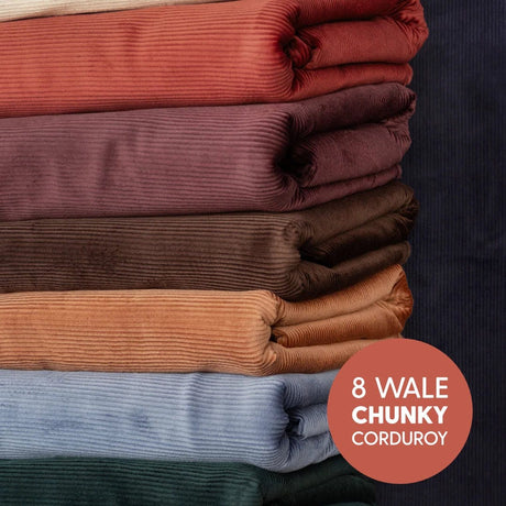Pound A Metre Mixed / 5 Metre Bundle Premium 100% Cotton Corduroy - 8 Wale - 60" Wide - Variations Available