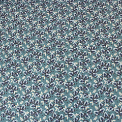 Premium 100% Floral Quilting Cotton - Flower - 44" Wide Dark Teal - Pound A Metre