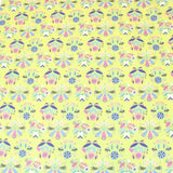 Pound A Metre 1 Metre Premium 100% Floral Quilting Cotton - Flower  - 44" Wide Lime