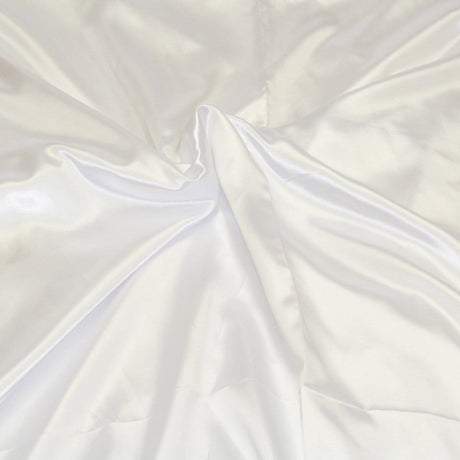 Pound A Metre Full Metre / White Premium 100% Polyester Satin 60" Wide - Variations Available