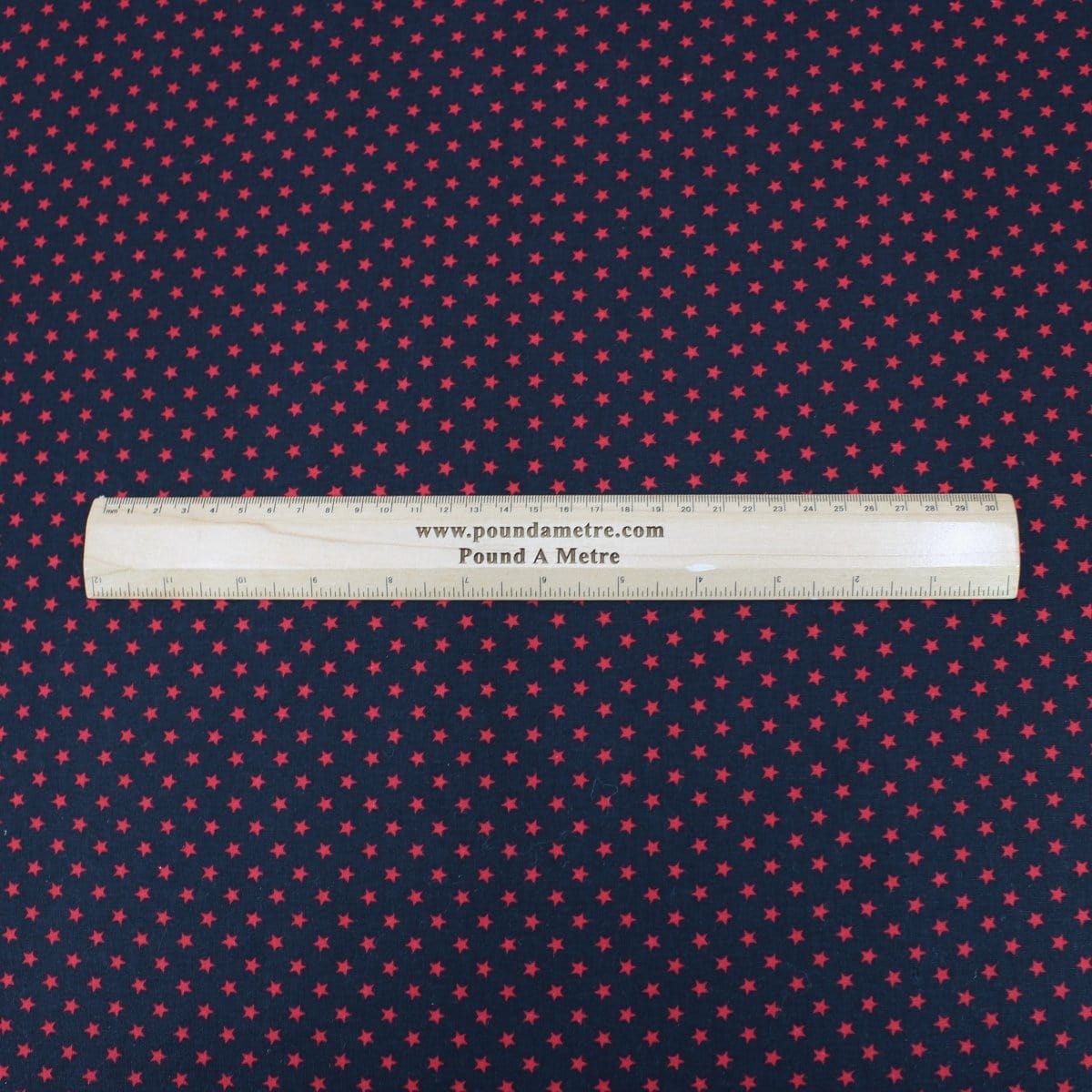 Pound A Metre Full Metre Premium 100% Quilting Cotton 45’ Wide Red Star