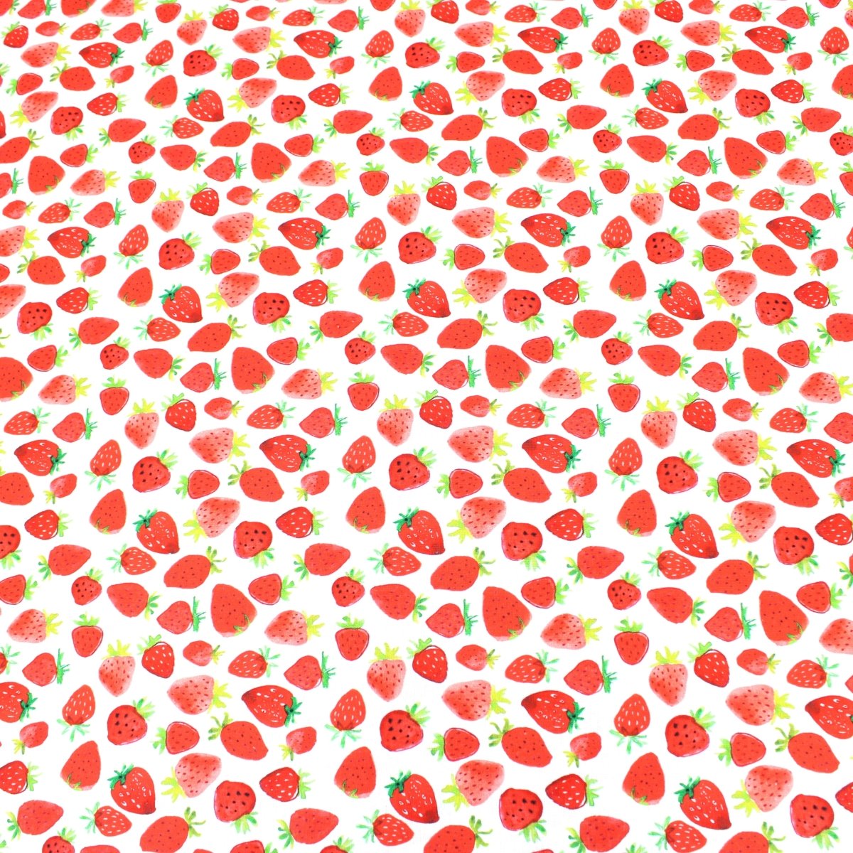 Premium 100% Quilting Cotton 45’ Wide Red Strawberry - Pound A Metre