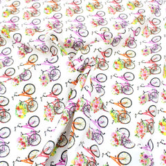 Premium 100% Quilting Cotton 45’ Wide Vintage Bicycles - Pound A Metre