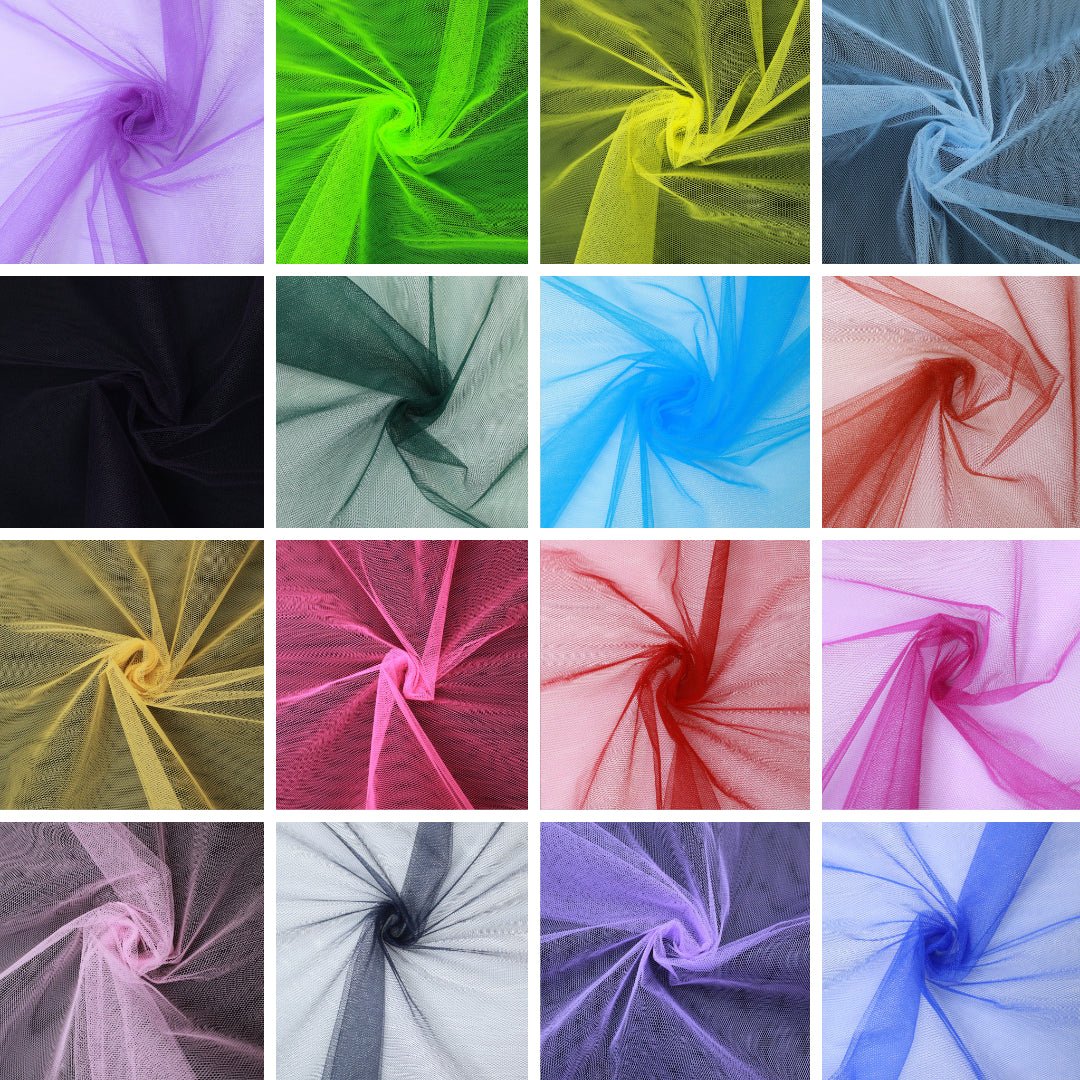 Premium Dress Net Fabric- 60 Colours - Pound A Metre
