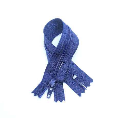 Premium Navy Zip - 24cm Long - Pound A Metre