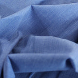 Pound A Metre Chambray Blue / Full Metre Premium Plain Polycotton Fabric, 60° Washable, 45"- 20 Colours Available