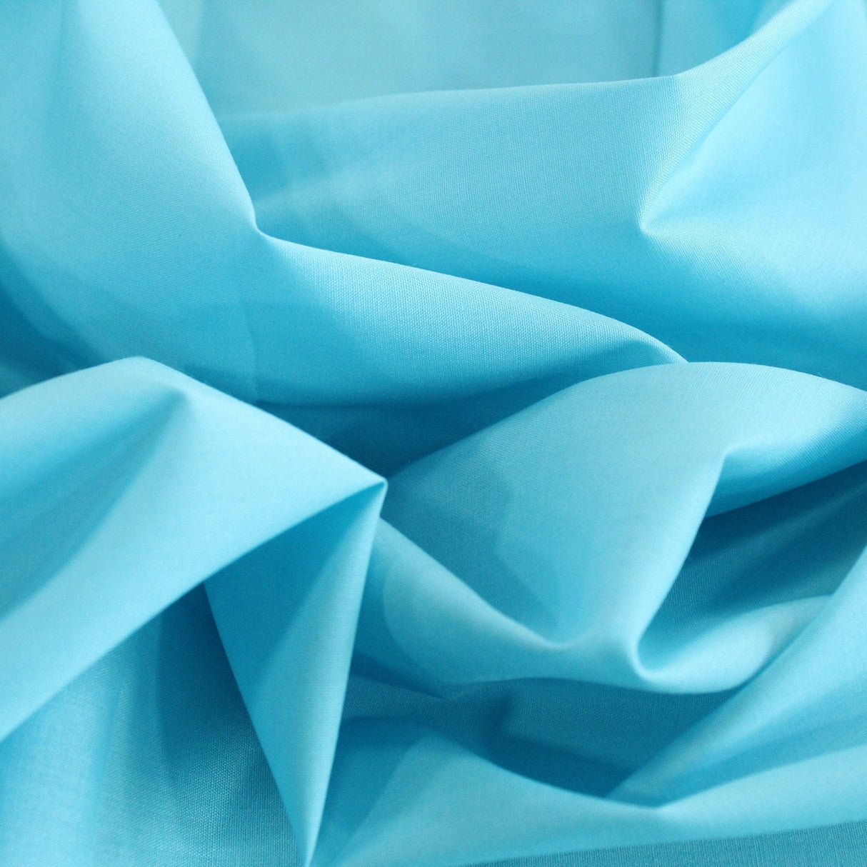 Pound A Metre Sky Blue / Full Metre Premium Plain Polycotton Fabric, 60° Washable, 45"- 20 Colours Available