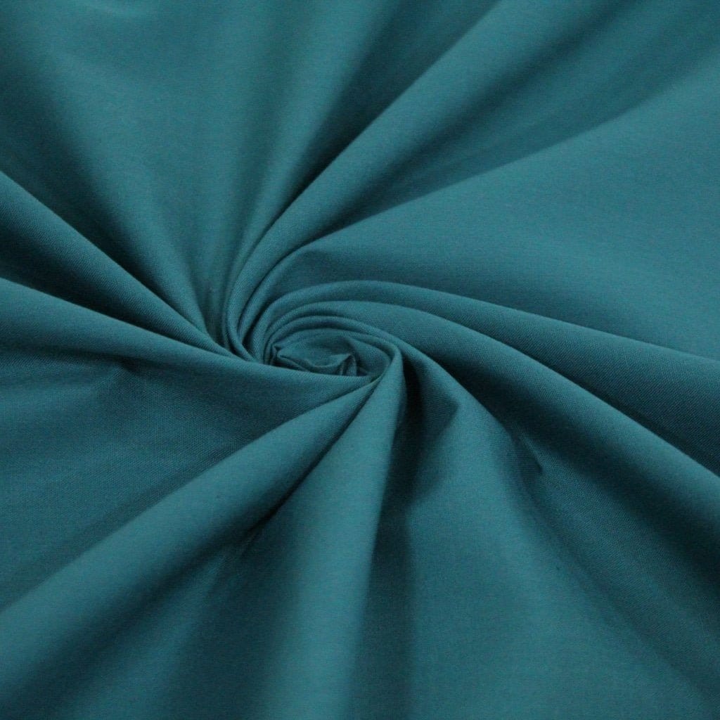 Pound A Metre Teal / Full Metre Premium Plain Polycotton Fabric, 60° Washable, 45"- 20 Colours Available