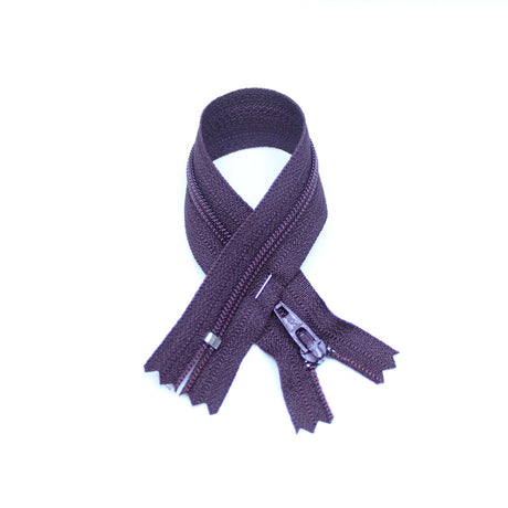 Premium Plum Zip - 23cm Long - Pound A Metre