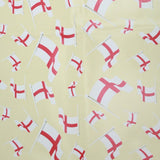 Premium PVC Tablecloth Fabric- England Flag 55” Wide Cream - Pound A Metre