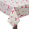 Premium PVC Tablecloth Fabric- England Flag 55” Wide Cream - Pound A Metre