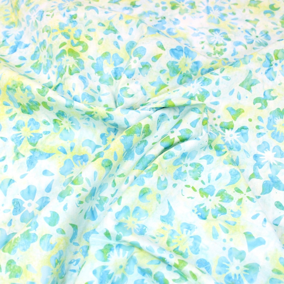 Premium Quality 100% Cotton Bali Batik - Bloom - 45" Wide Mint - Pound A Metre