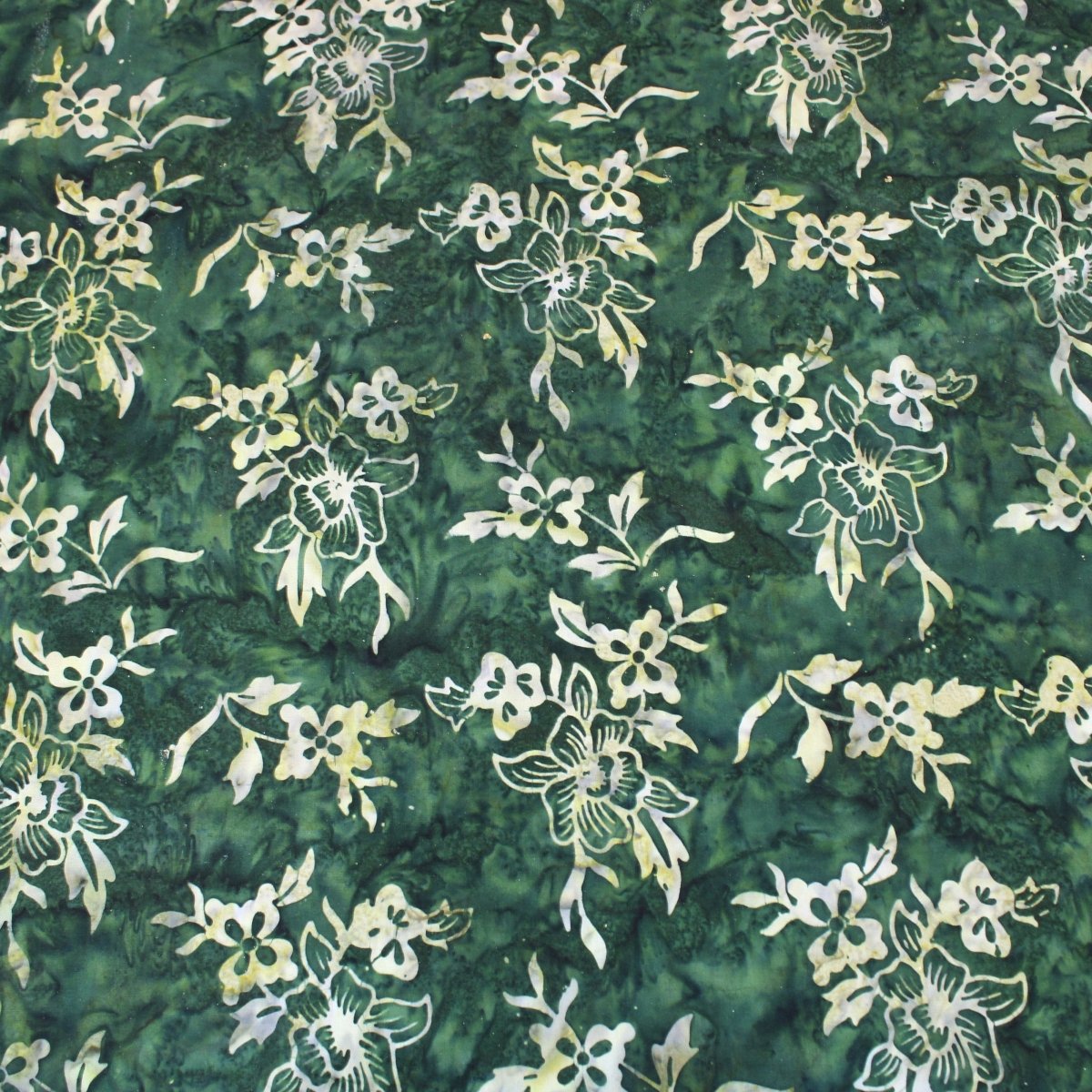 Premium Quality 100% Cotton Bali Batik - Buttercup - 45" Wide Bottle Green - Pound A Metre