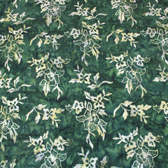 Premium Quality 100% Cotton Bali Batik - Buttercup - 45" Wide Bottle Green - Pound A Metre