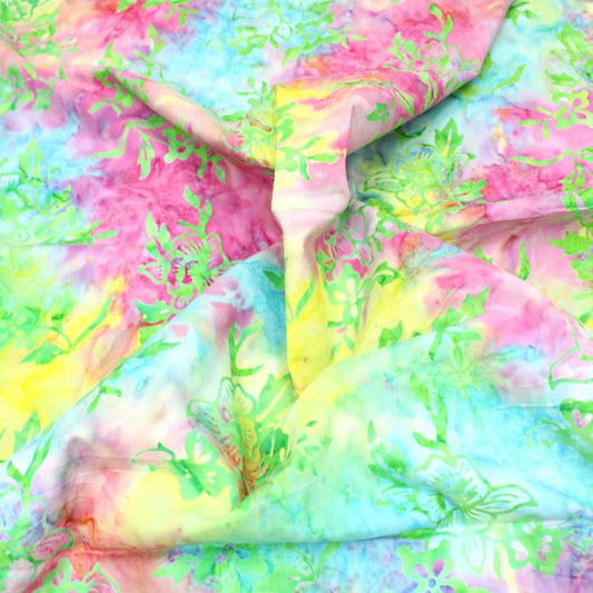 Premium Quality 100% Cotton Bali Batik - Buttercup - 45" Wide Colourful - Pound A Metre