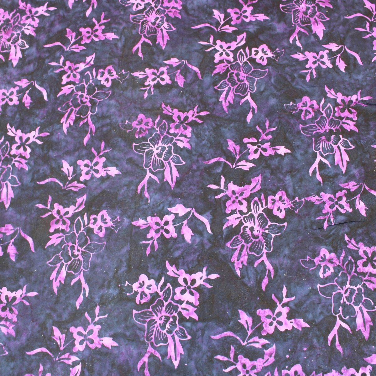 Premium Quality 100% Cotton Bali Batik - Buttercup - 45" Wide Midnight Navy - Pound A Metre