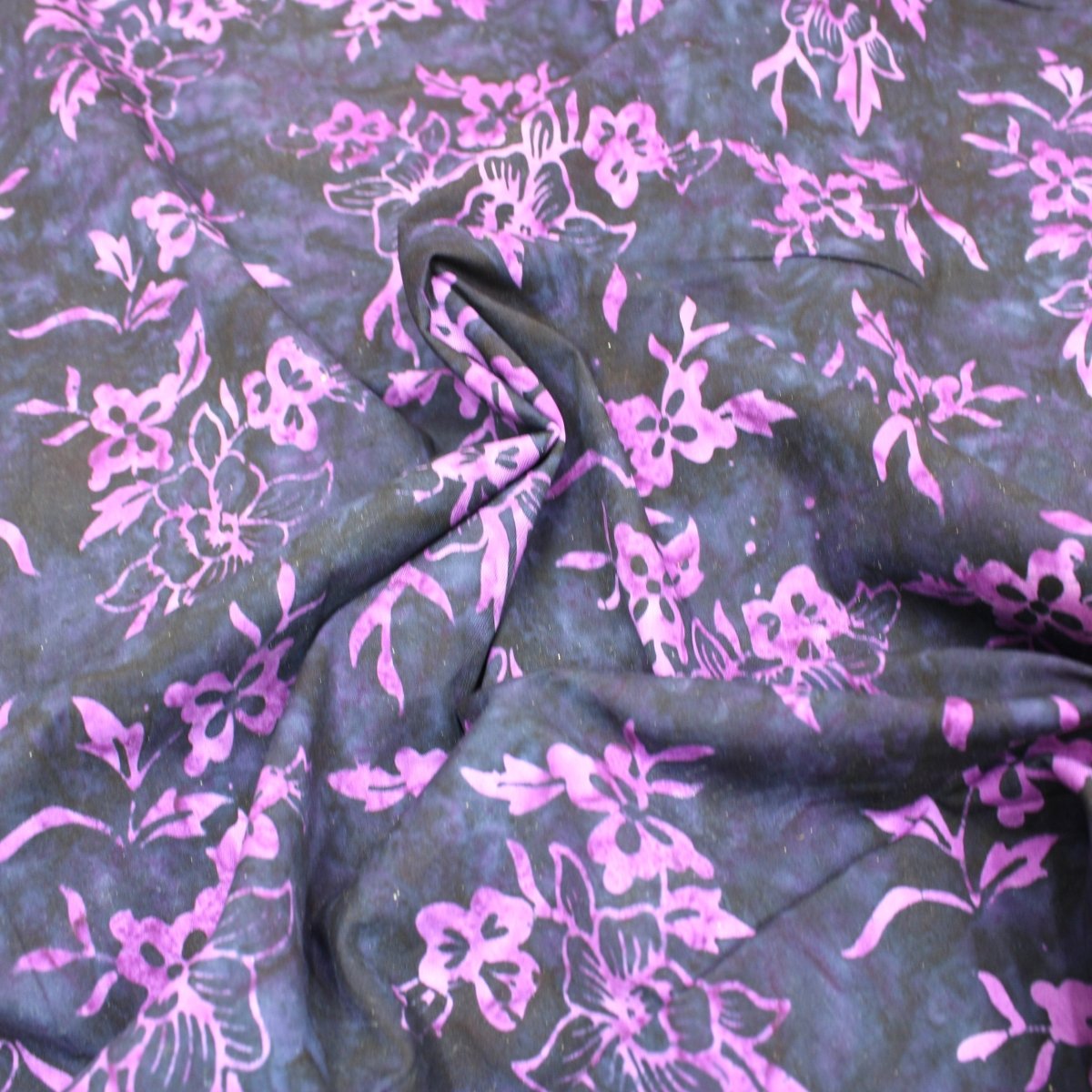 Premium Quality 100% Cotton Bali Batik - Buttercup - 45" Wide Midnight Navy - Pound A Metre