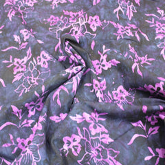 Premium Quality 100% Cotton Bali Batik - Buttercup - 45" Wide Midnight Navy - Pound A Metre