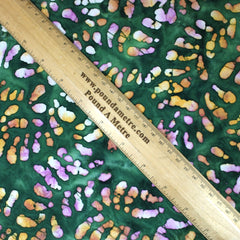 Premium Quality 100% Cotton Batik - Paint Slash - 45" Wide Bottle Green - Pound A Metre