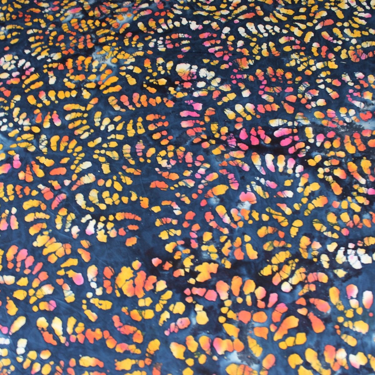 Premium Quality 100% Cotton Batik - Paint Slash - 45" Wide Navy - Pound A Metre