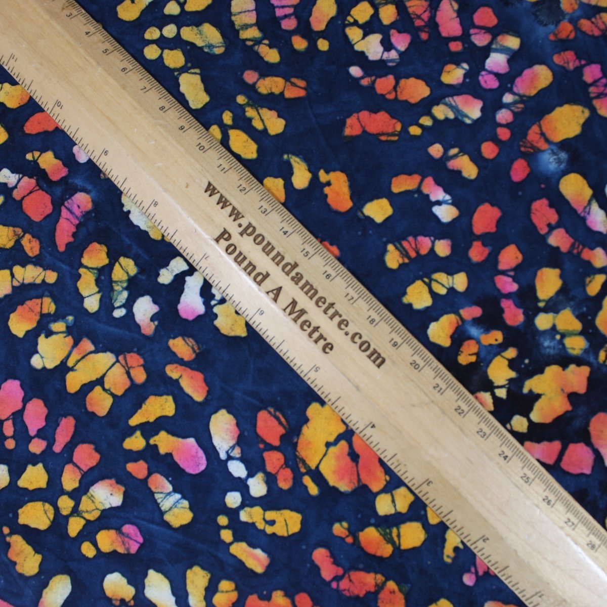 Premium Quality 100% Cotton Batik - Paint Slash - 45" Wide Navy - Pound A Metre