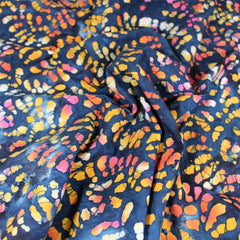 Premium Quality 100% Cotton Batik - Paint Slash - 45" Wide Navy - Pound A Metre