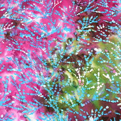 Premium Quality 100% Cotton Batik - Paint Stems - 45" Wide Pink & Blue - Pound A Metre